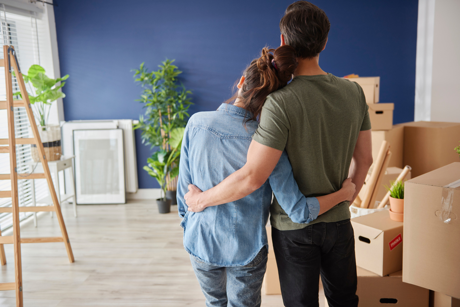 Couple at Their New Home